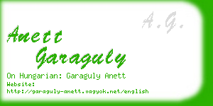 anett garaguly business card